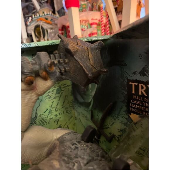 LOTR LORD OF RINGS TOYBIZ TOY BIZ GREEN BOX CAVE TROLL SOUND & ACTION FIGURE NIB - Picture 4 of 16